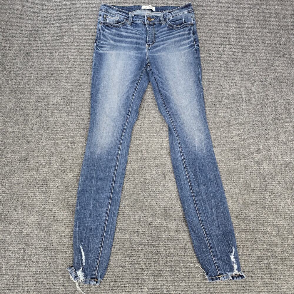 BKE Payton Jeans Womens 30x31.5 Blue Universal Fit Mid Rise Skinny Distressed